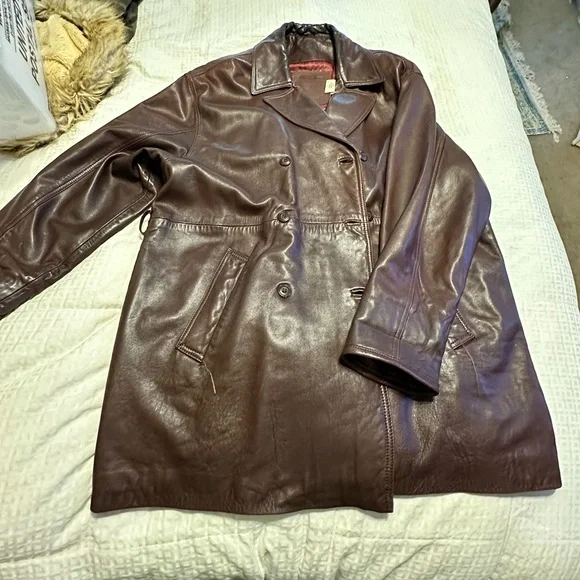 Coach Dark Brown Leather Jacket - Picture 13 of 14